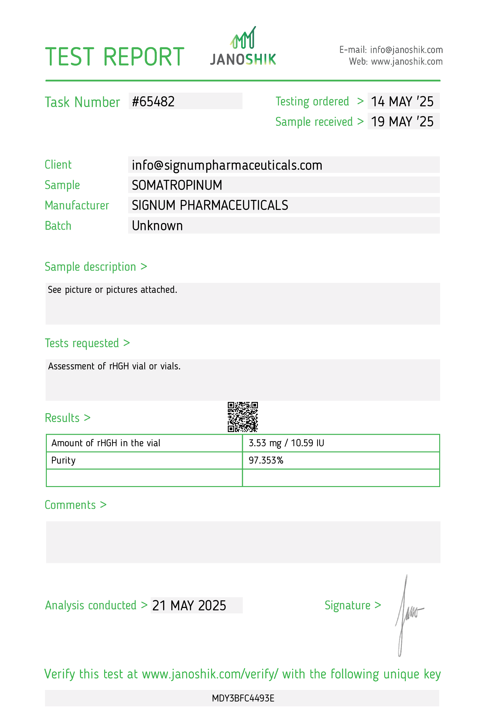 Test Report Trenbolonum